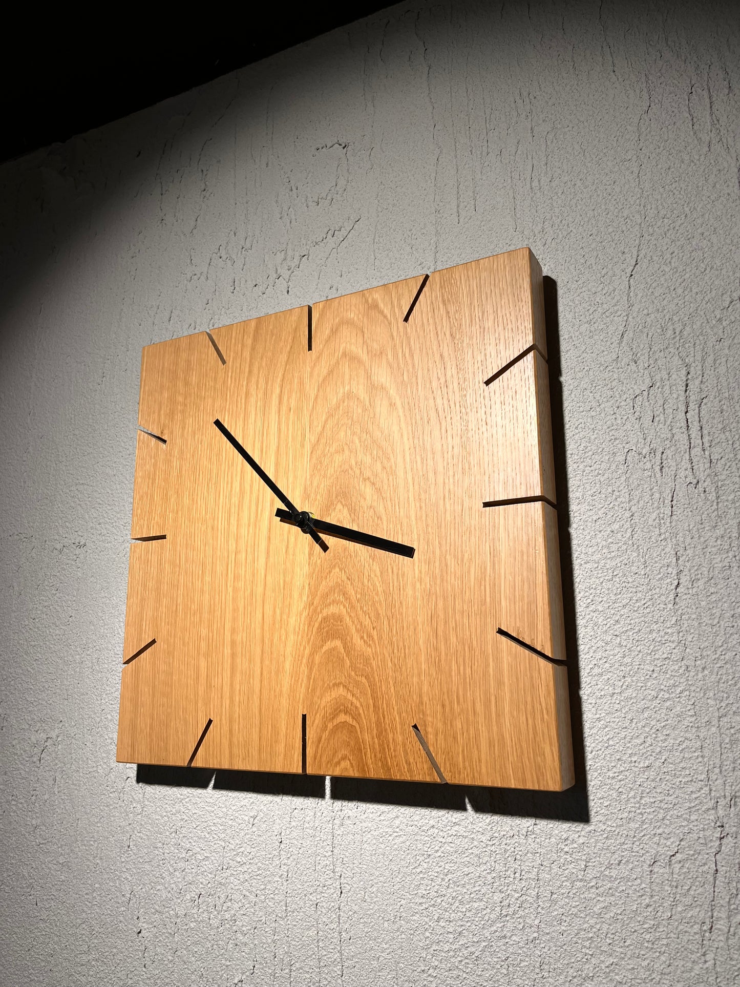 Holzuhr "7vor4" , Eckig