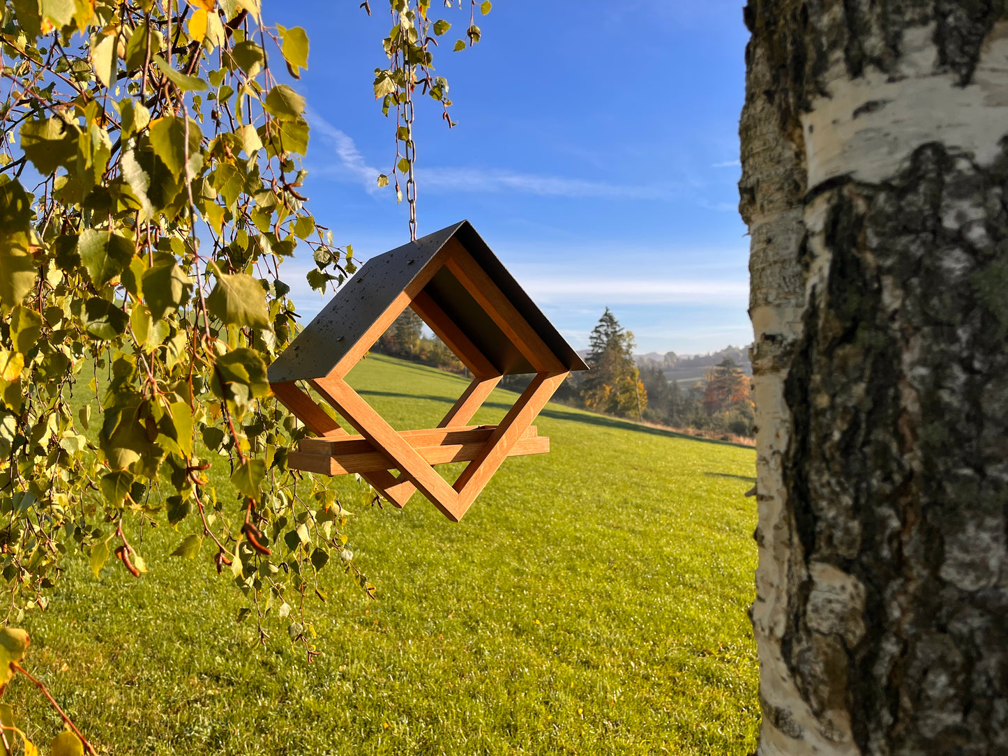Vögelhaus „Square tip Naturöl“