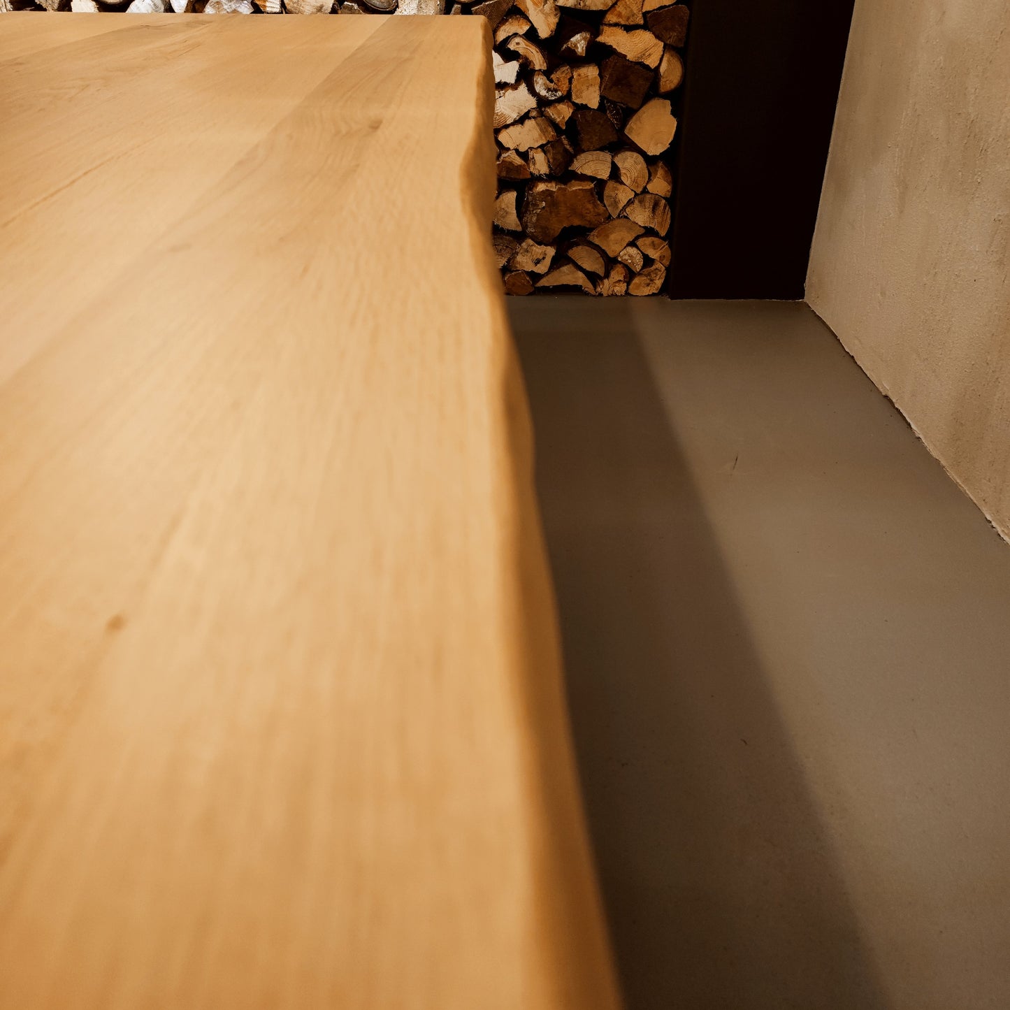 Schlichte Eichen - Massivholztischplatten Konfigurator