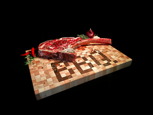 Kopfholzschneidebrett "I Love BBQ"