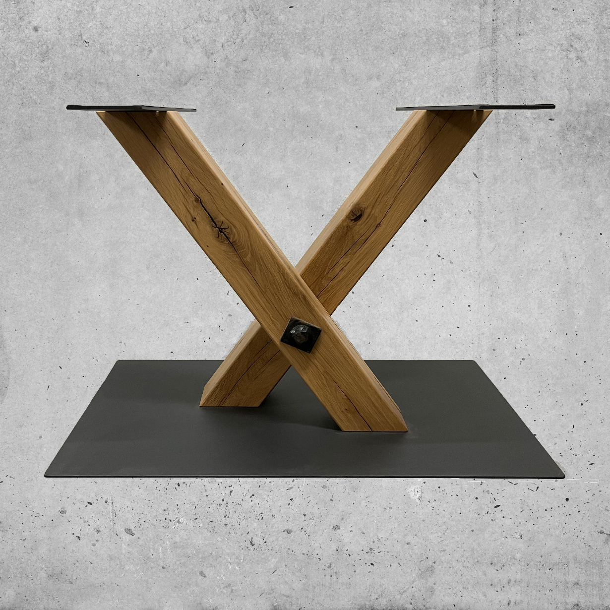 Tischgestell "X"- Mittig (Holz)